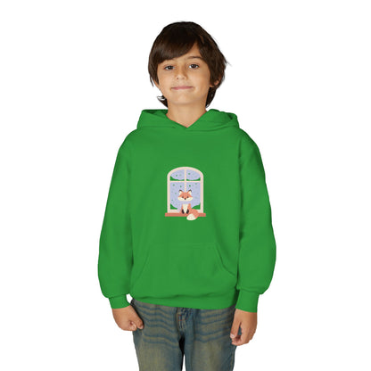 Kids Fox Hoodie - Cozy Winter Window Design