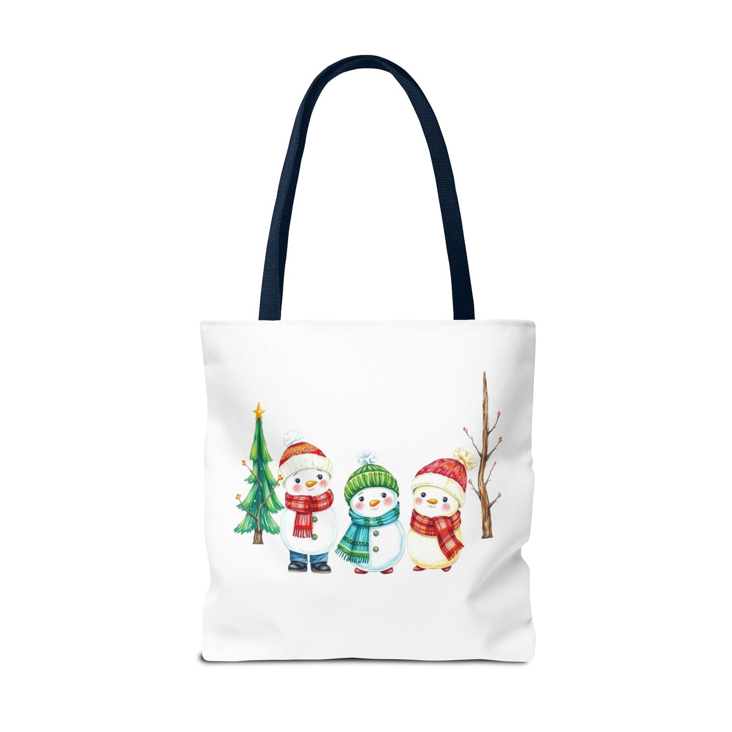 Christmas Snowman Tote Bag — Cute Holiday Winter Market Tote