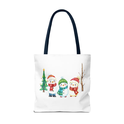 Christmas Snowman Tote Bag — Cute Holiday Winter Market Tote