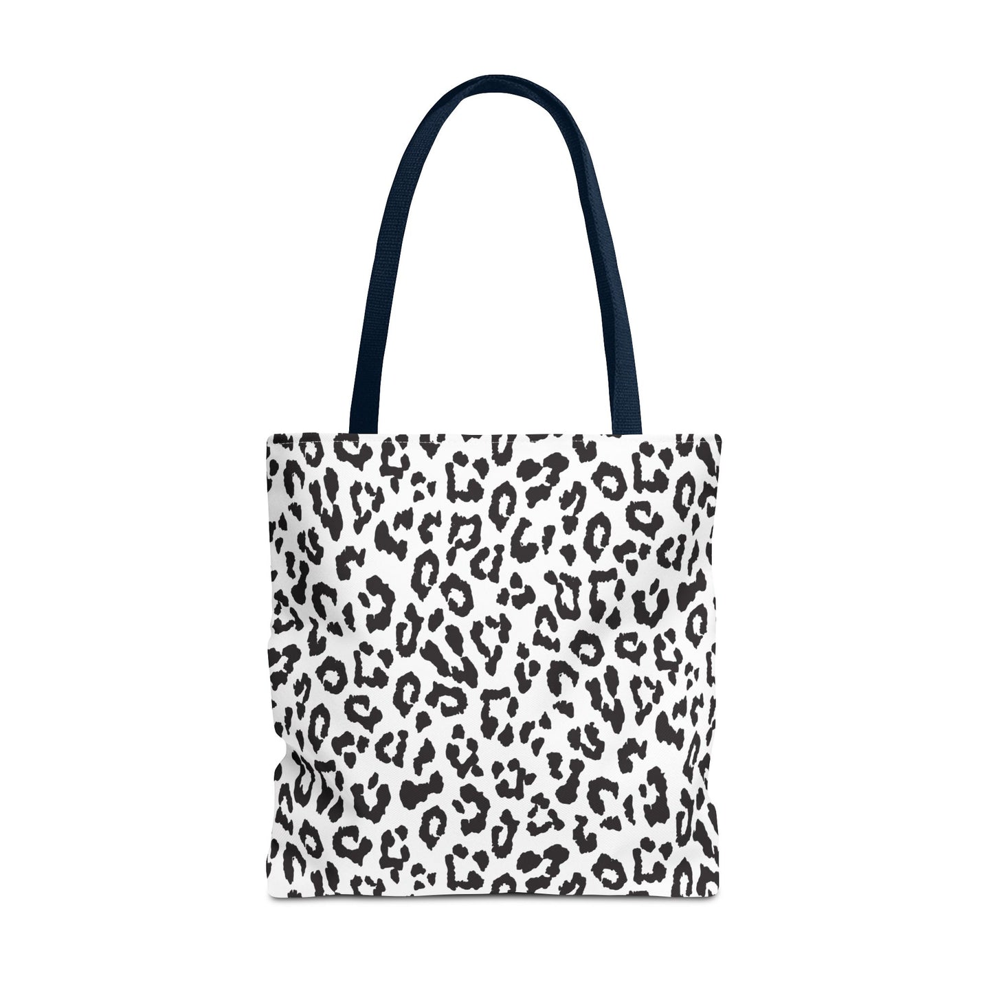 Leopard Print Tote Bag — Black & White All-Over-Print Shopper