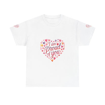 Proud of You Heart T‑Shirt with embroidery