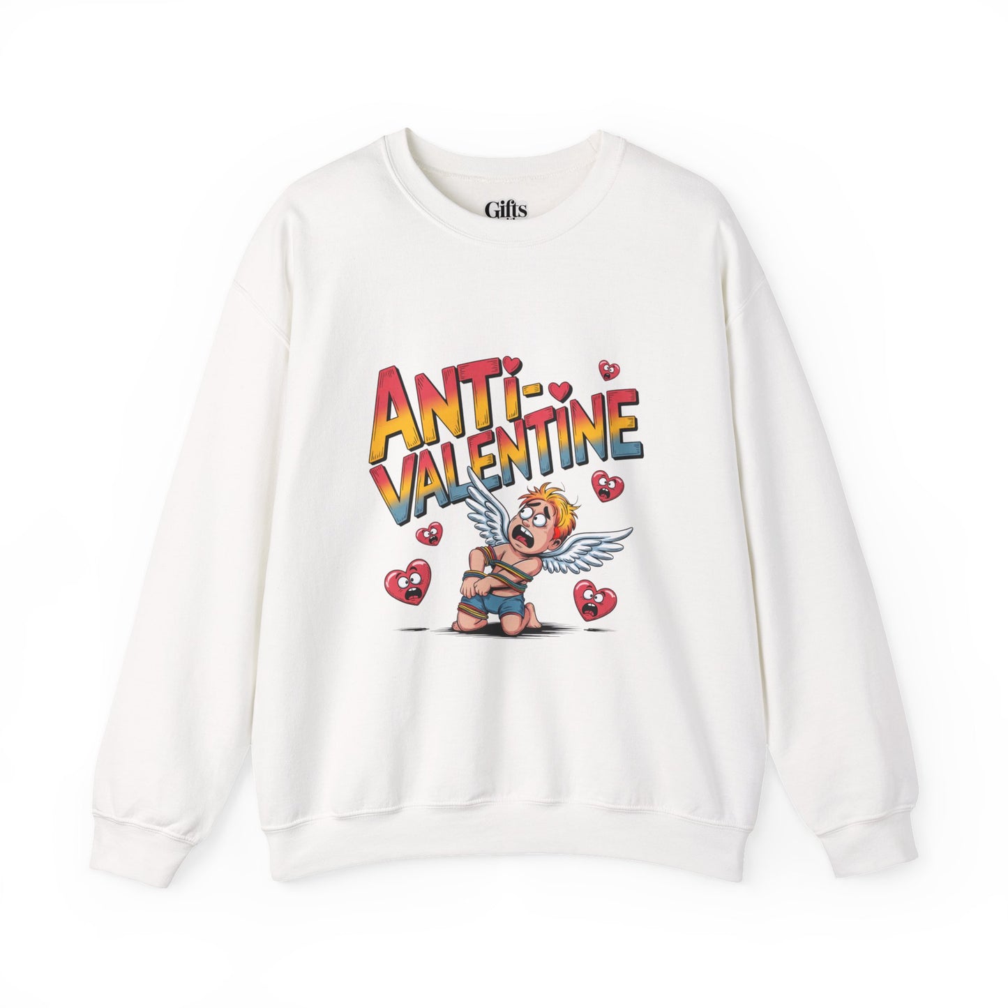 Anti-Valentine Sweatshirt — Funny Cupid Reject Graphic Crewneck