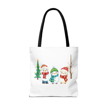 Christmas Snowman Tote Bag — Cute Holiday Winter Market Tote