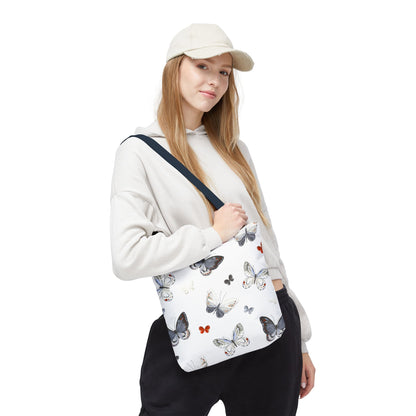 Butterfly Pattern Tote Bag — Lightweight Floral Tote for Everyday Use