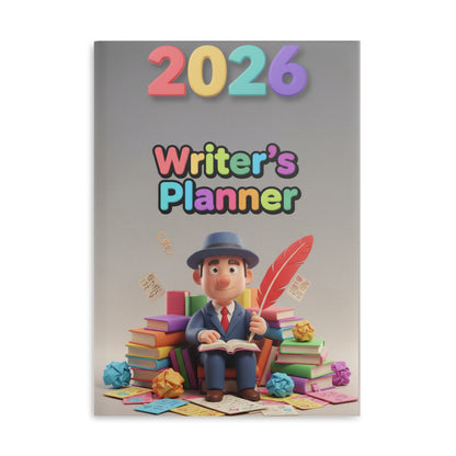 2026 Writer’s Planner Hardcover Notebook — Puffy Cover Writing Journal