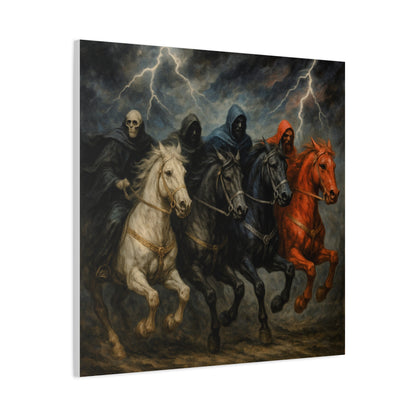 Four Horsemen Canvas Wall Art — Apocalyptic Gothic Mythology Print