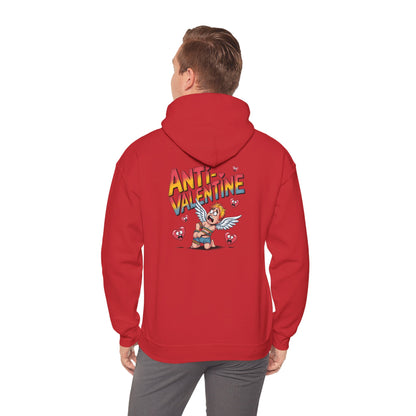 Anti-Valentine Hoodie — Funny Cupid Bear Graphic Pullover