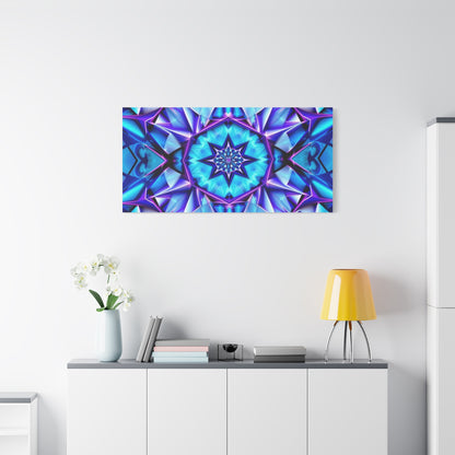Blue Kaleidoscope Matte Canvas Wall Art – Stretched 1.25"