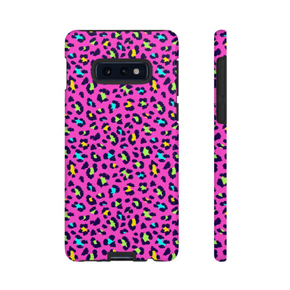Samsung Handyhülle – Robuste Schutzhülle in leuchtendem Pink mit Leopardenmuster