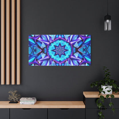 Blue Kaleidoscope Matte Canvas Wall Art – Stretched 1.25"