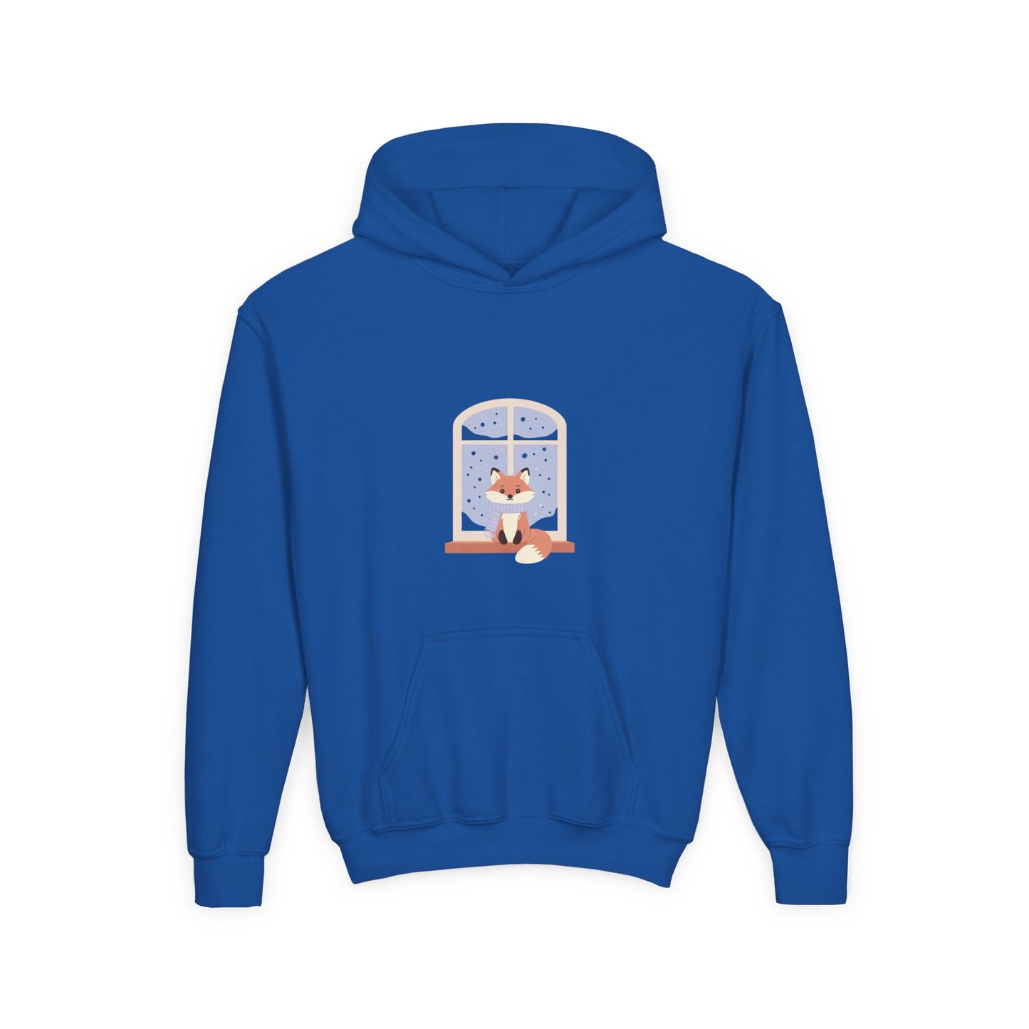 Kids Fox Hoodie - Cozy Winter Window Design