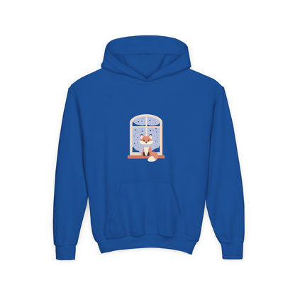 Kids Fox Hoodie - Cozy Winter Window Design