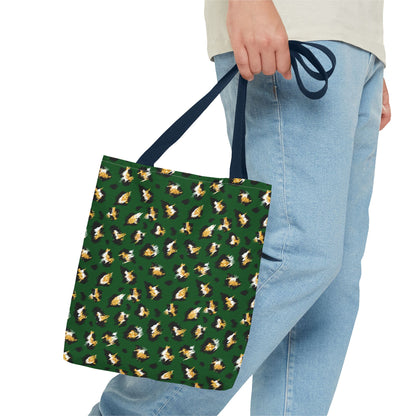Green Leopard Print Tote Bag – Patterned All-Over-Print Shopper