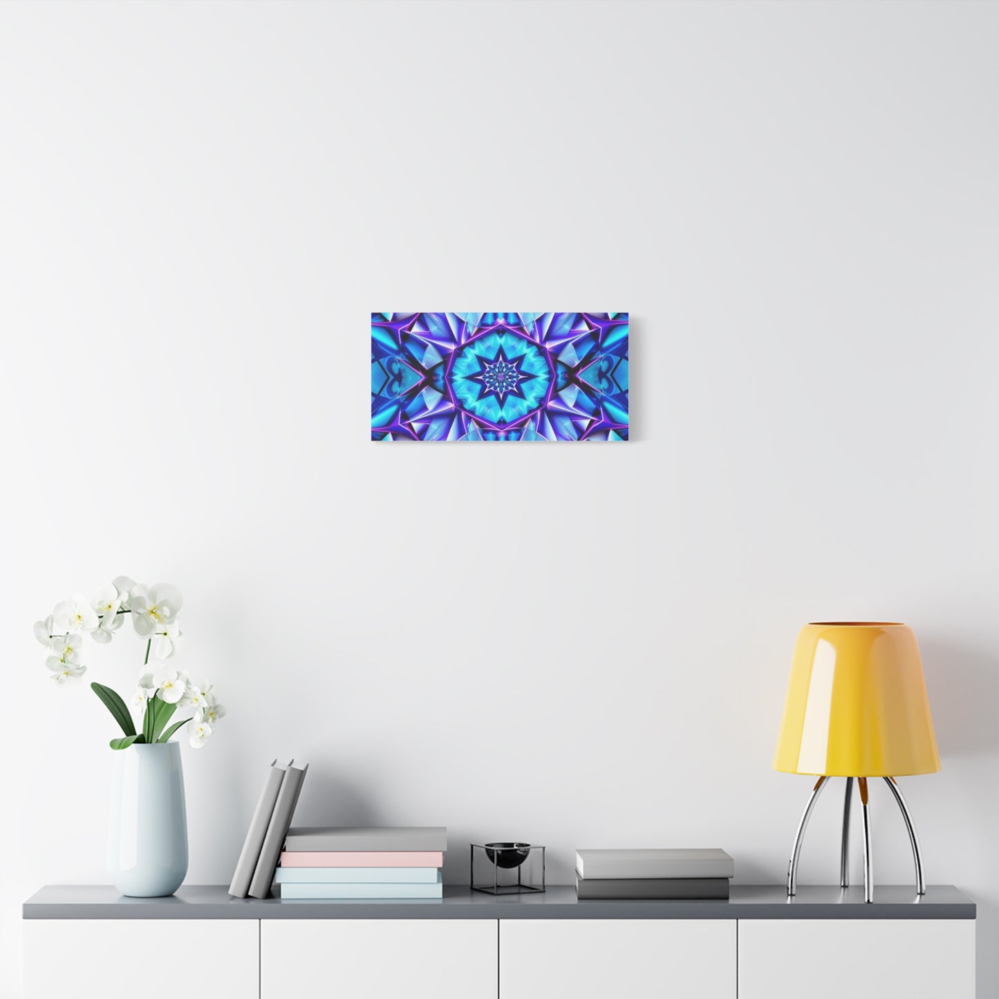 Blue Kaleidoscope Matte Canvas Wall Art – Stretched 1.25"
