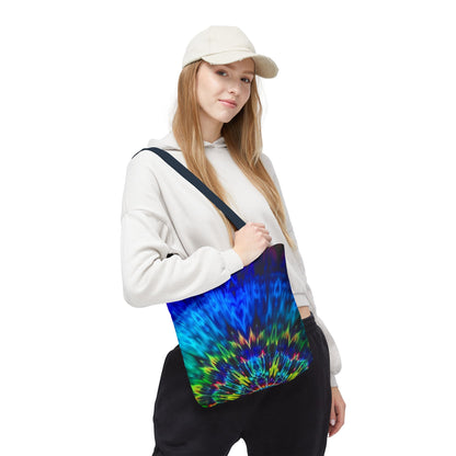 Tie-Dye Kaleidoscope Tote Bag — Vibrant All-Over Print Beach & Market Bag