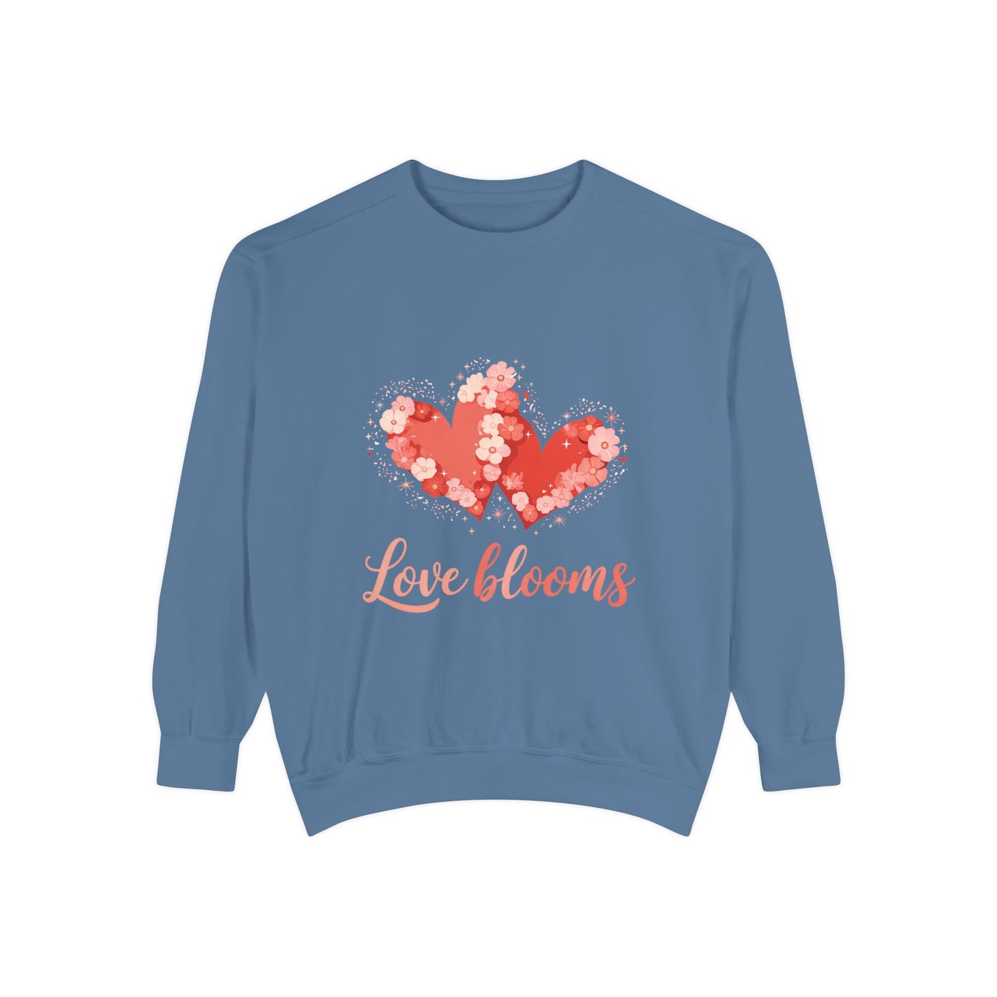 Love Blooms Heart Sweatshirt — Floral Valentine Pullover