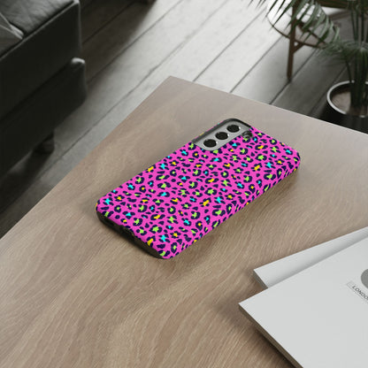 Samsung Handyhülle – Robuste Schutzhülle in leuchtendem Pink mit Leopardenmuster