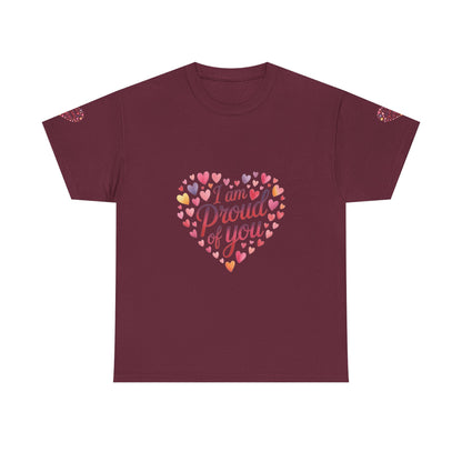 Proud of You Heart T‑Shirt with embroidery