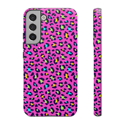 Samsung Handyhülle – Robuste Schutzhülle in leuchtendem Pink mit Leopardenmuster