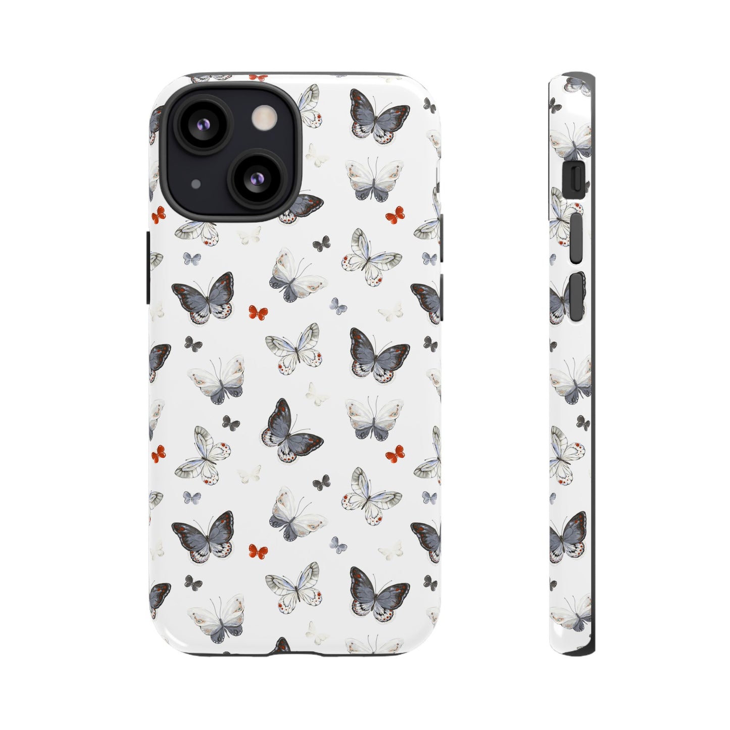 iPhone Butterfly Pattern Tough Phone Case — Protective Floral-Inspired iPhone Case