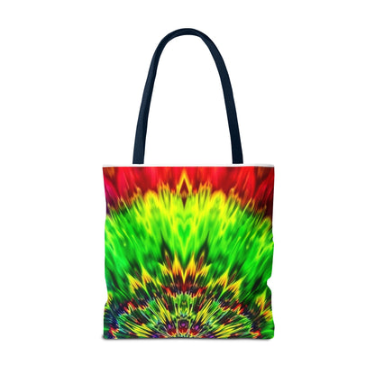 Tie-Dye Kaleidoscope Tote Bag — Vibrant All-Over Print Beach & Market Bag