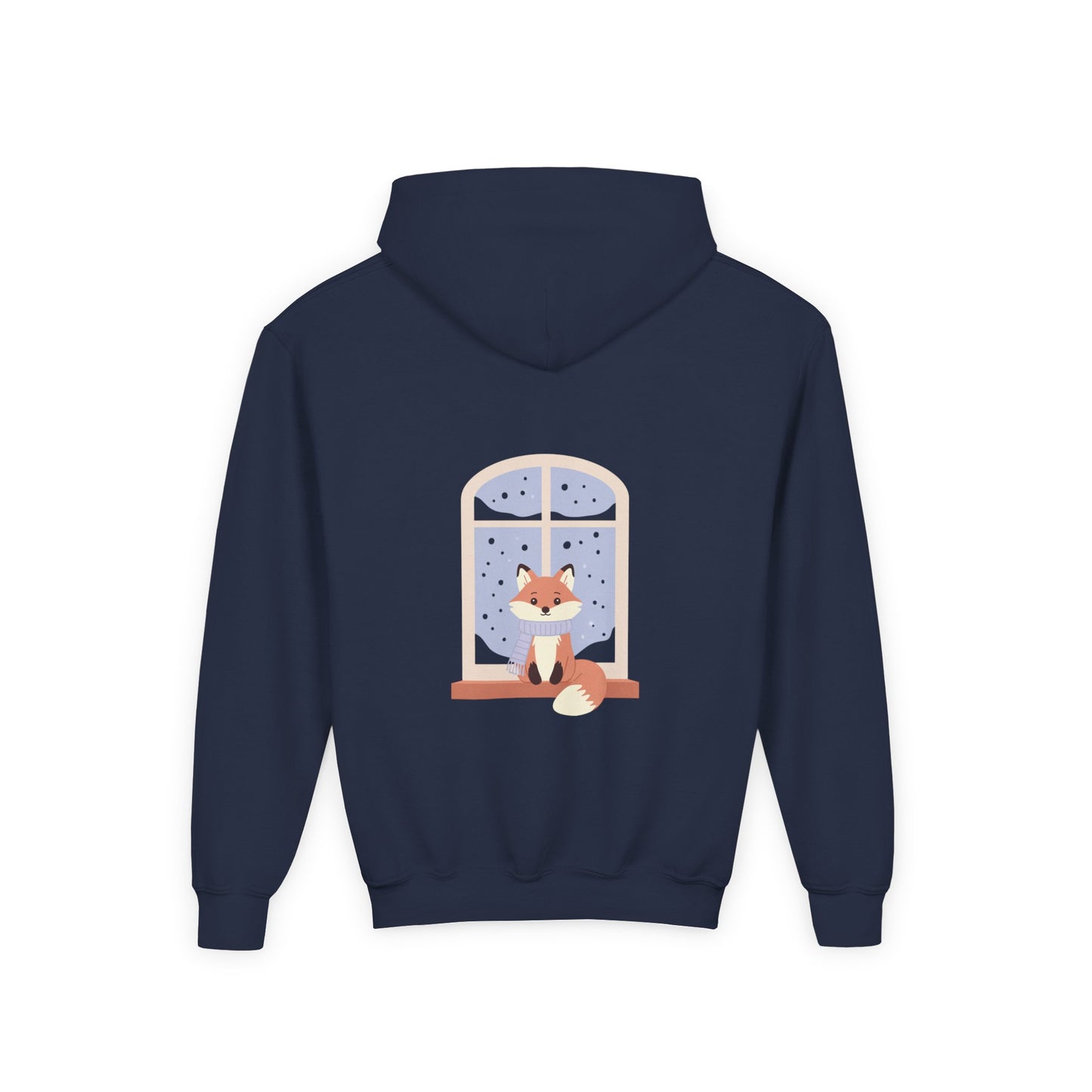 Kids Fox Hoodie - Cozy Winter Window Design