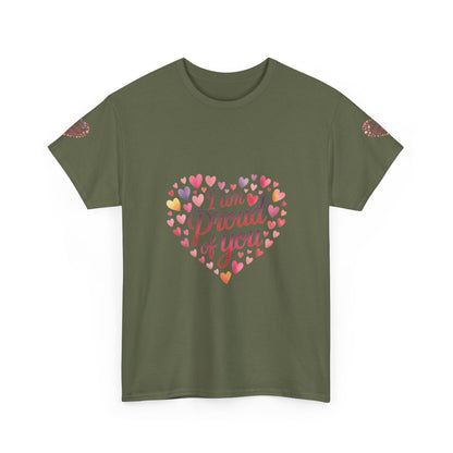Proud of You Heart T‑Shirt with embroidery