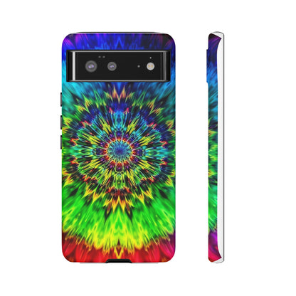 Funda para teléfono Google Psychedelic Tie-Dye Mandala: protección resistente y vibrante