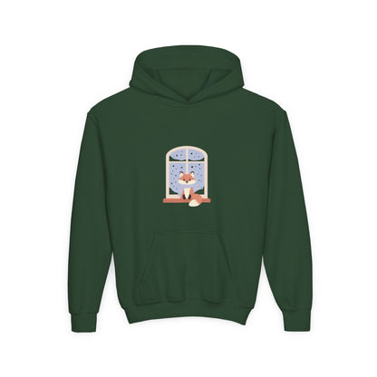 Kids Fox Hoodie - Cozy Winter Window Design
