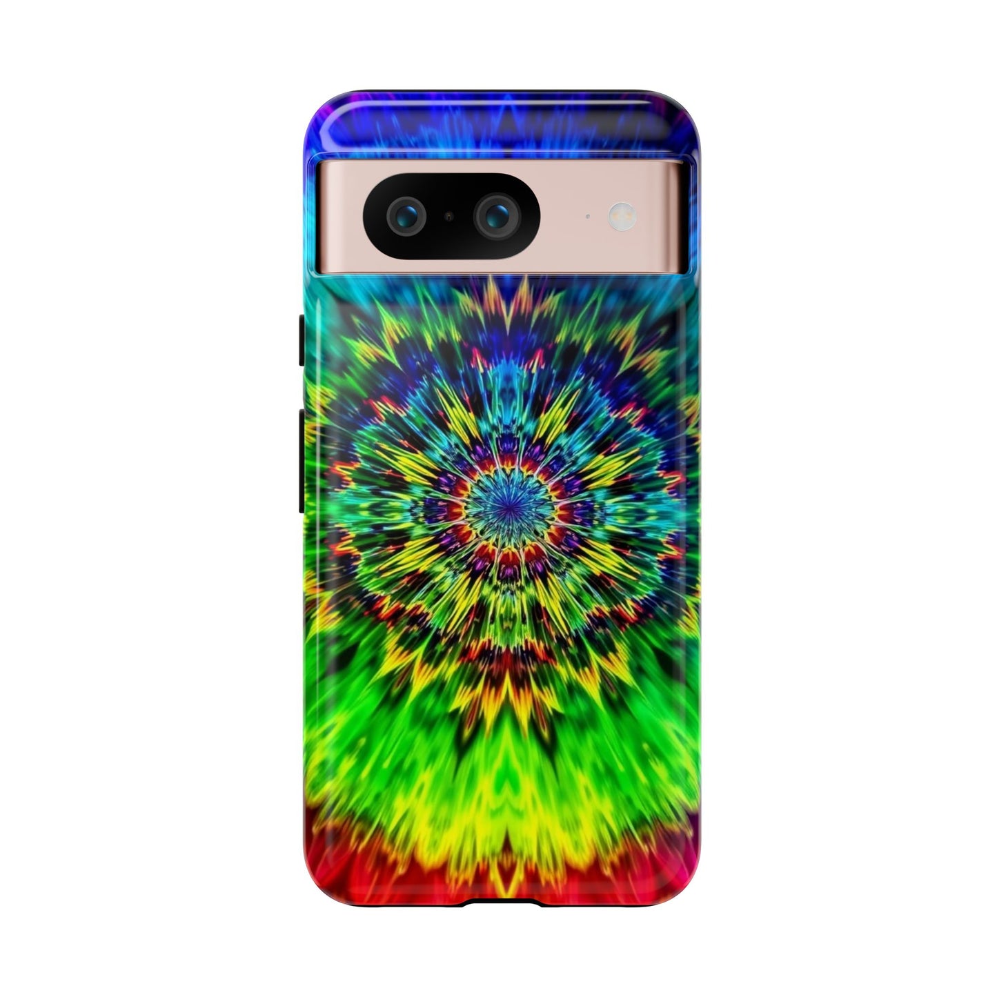 Funda para teléfono Google Psychedelic Tie-Dye Mandala: protección resistente y vibrante