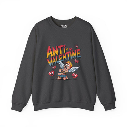 Anti-Valentine Sweatshirt — Funny Cupid Reject Graphic Crewneck