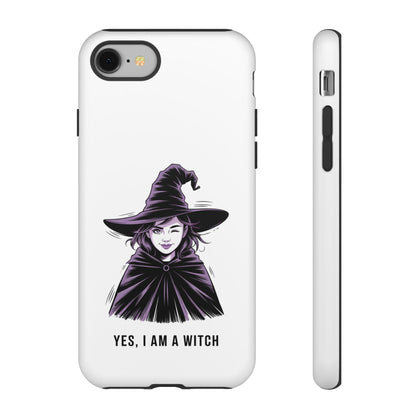 iPhone Yes, I Am a Witch Phone Case — Gothic Witch Illustration Protective Cover