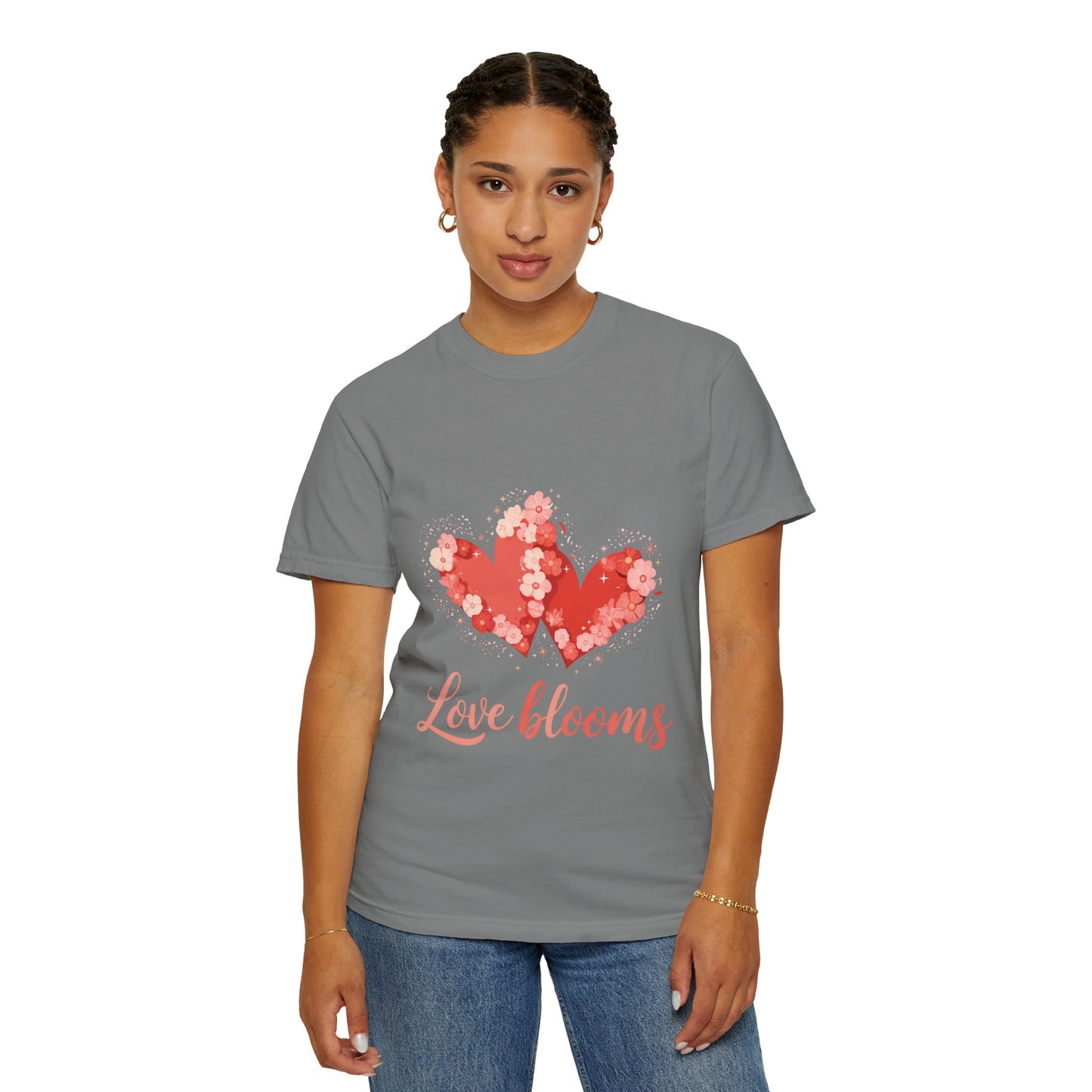Love Blooms T-Shirt — Floral Heart Graphic Tee for Valentine’s Day