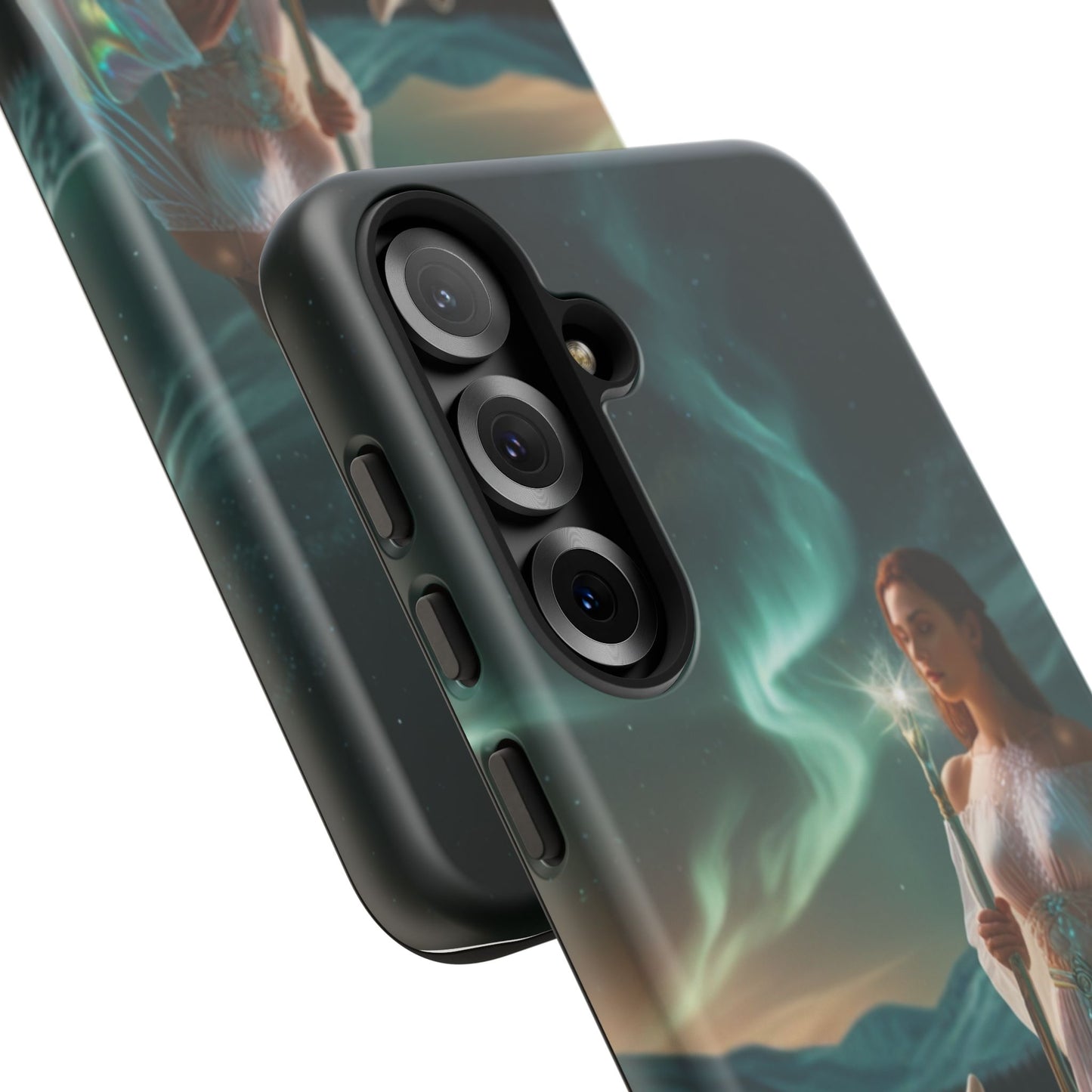 Samsung Aurora Guardian Handyhülle – Mystic Woman &amp; Wolf Magic Galaxy Schutz