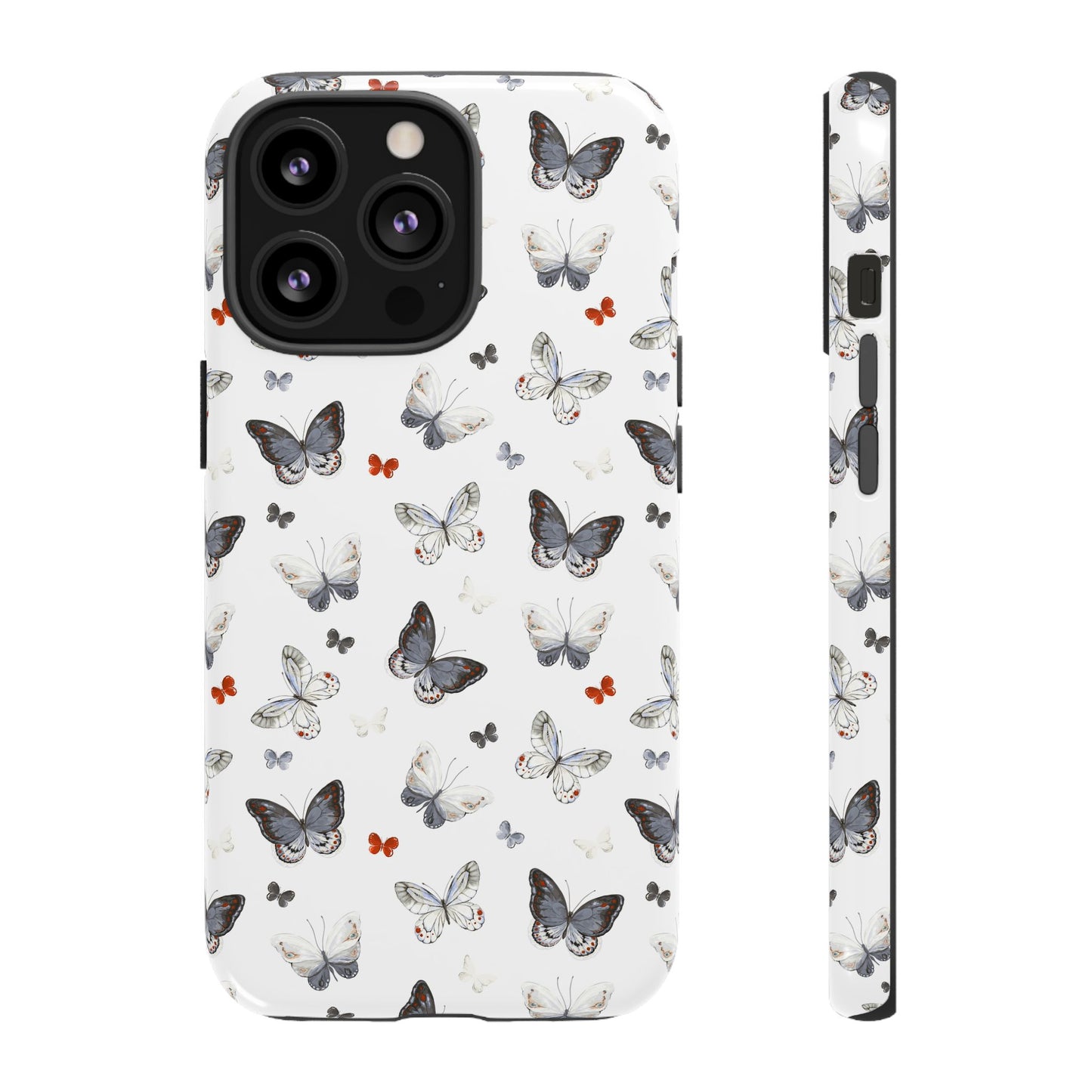 iPhone Butterfly Pattern Tough Phone Case — Protective Floral-Inspired iPhone Case