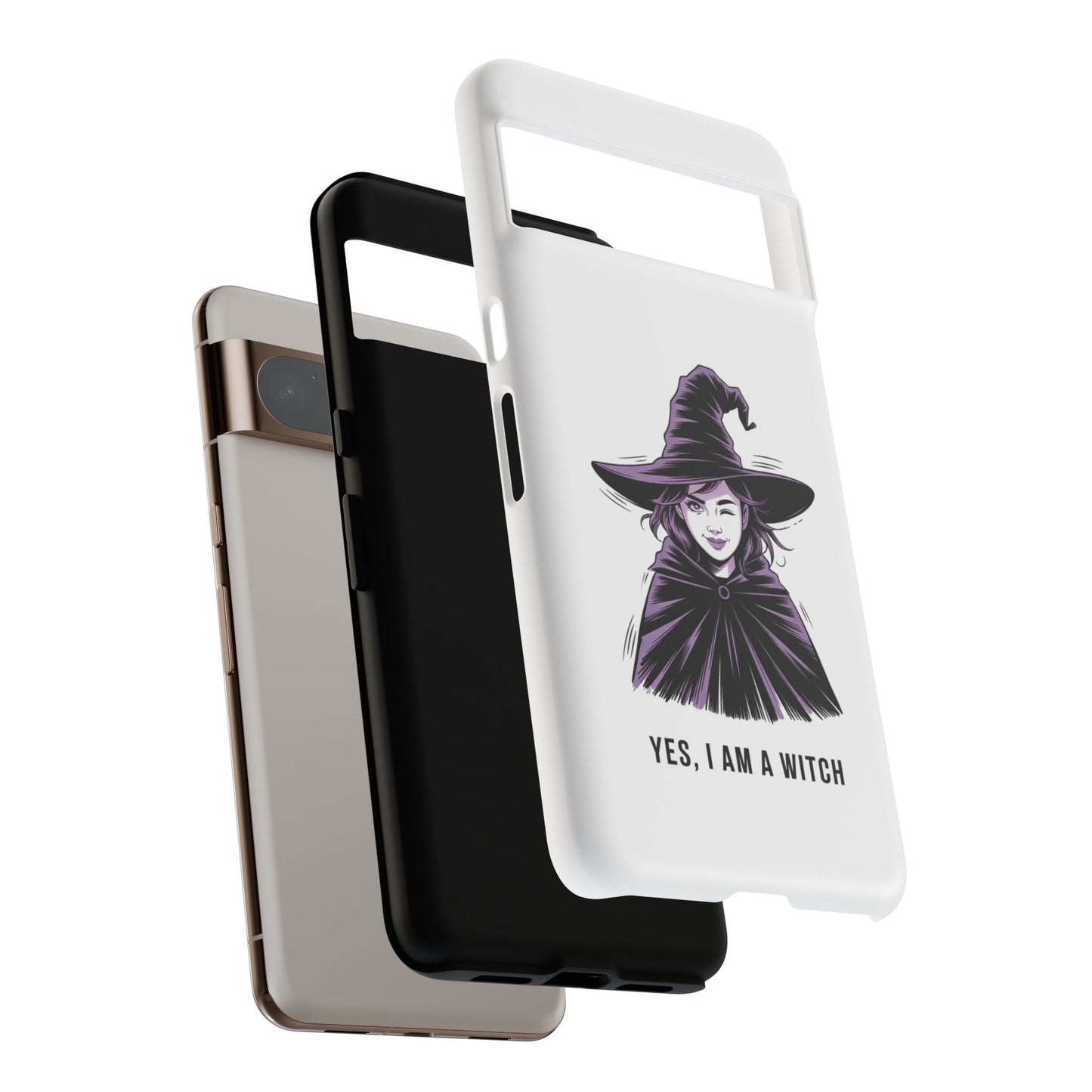 Google Phone Case — “Yes, I Am a Witch” Witchy Illustration