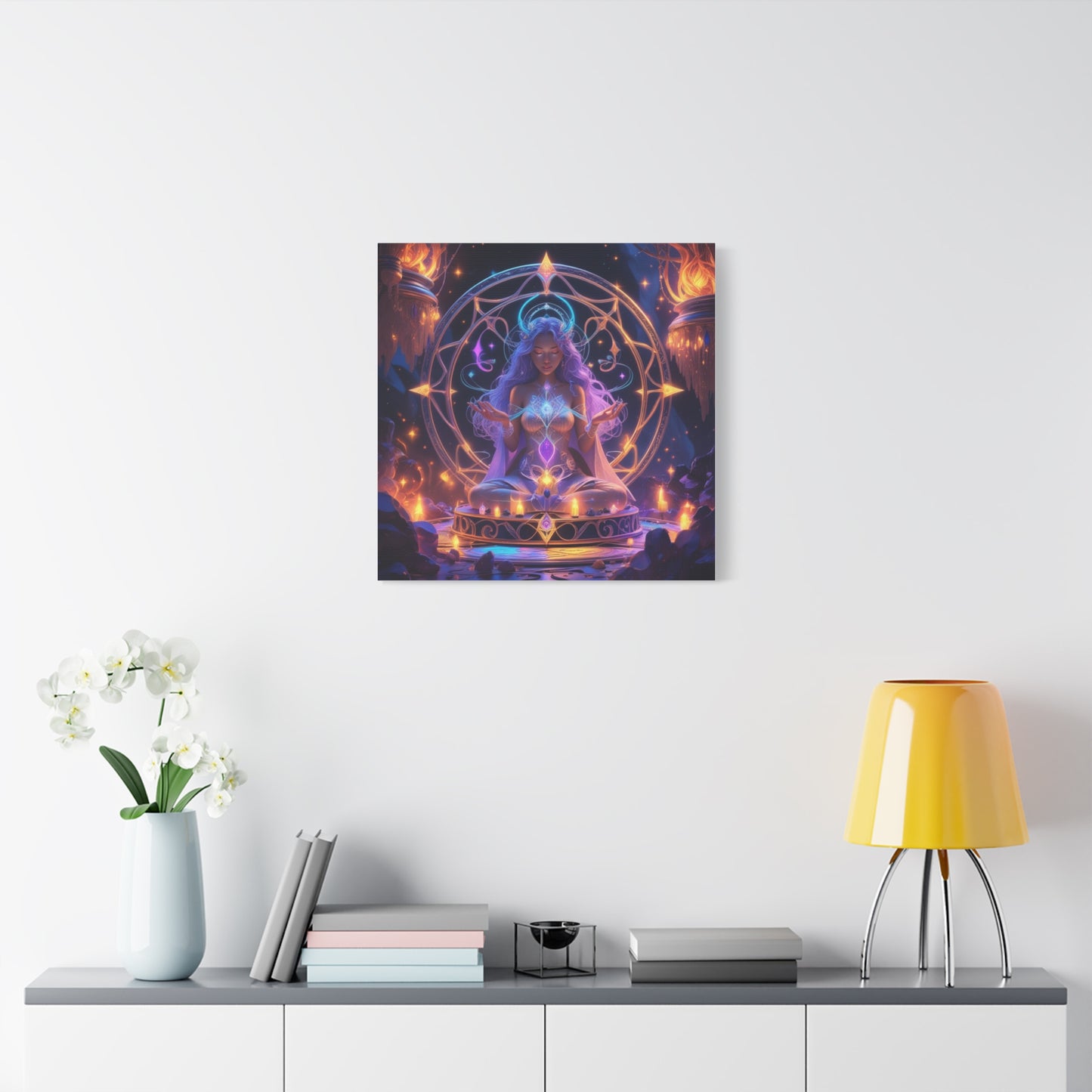 Mystic Meditation Canvas Print — Spiritual Goddess Wall Art