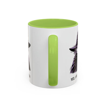 Witch Coffee Mug - "Yes, I Am a Witch" Accent Mug (11/15 oz)