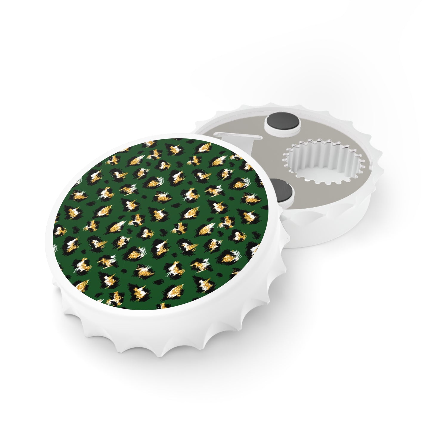 Leopard Print Bottle Opener - Green Chic Bar Accessory
