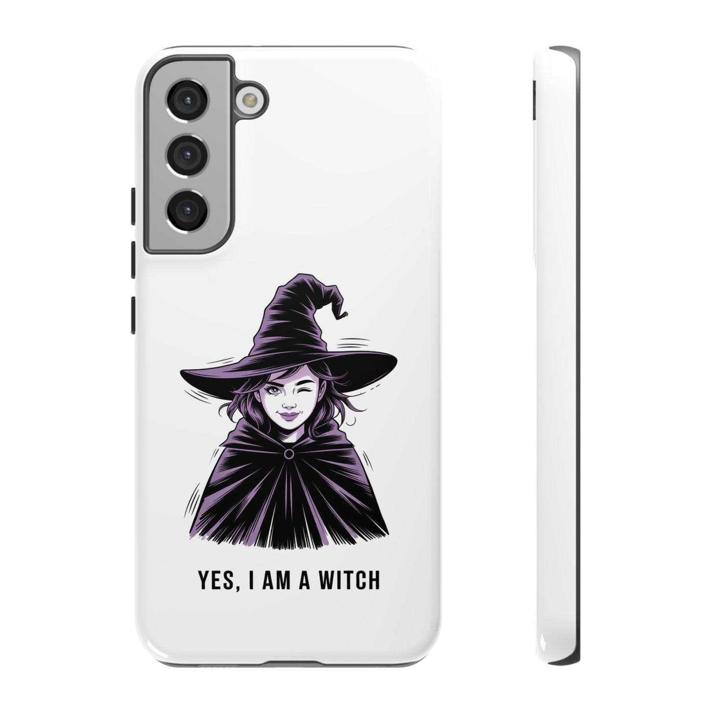 Funda para Samsung — «Sí, soy una bruja» con ilustración de bruja