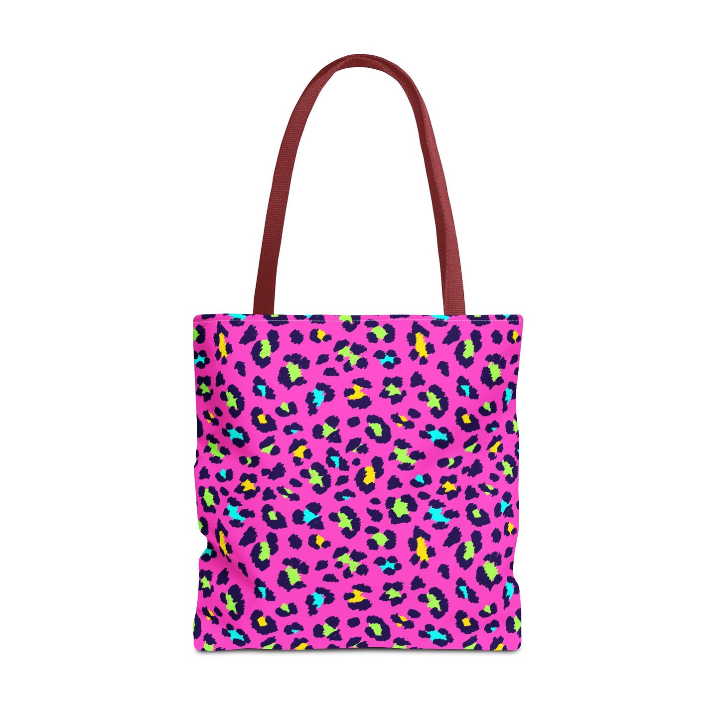 Pink Neon Leopard Print Tote Bag — Bold Animal Print Shopper