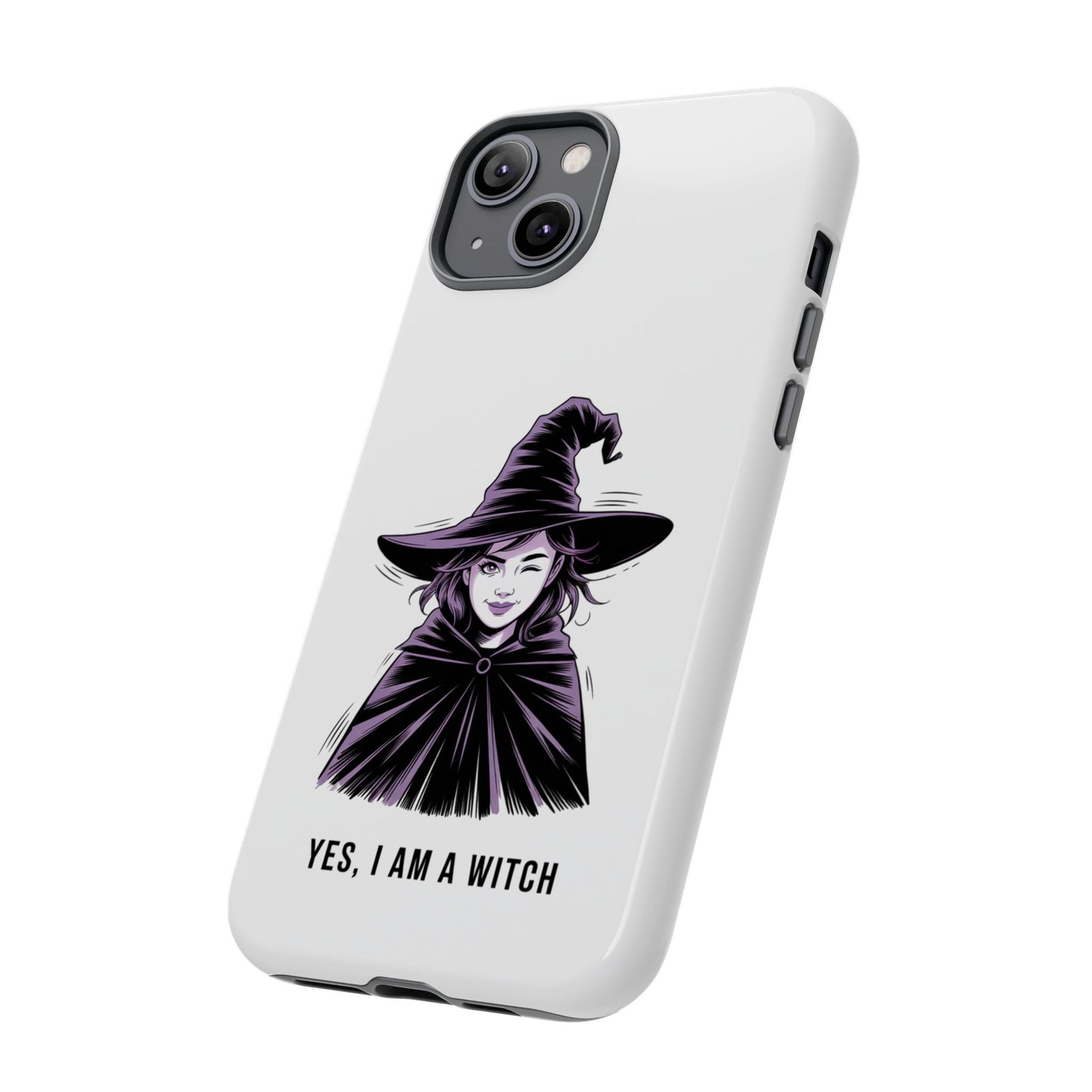 iPhone Yes, I Am a Witch Phone Case — Gothic Witch Illustration Protective Cover