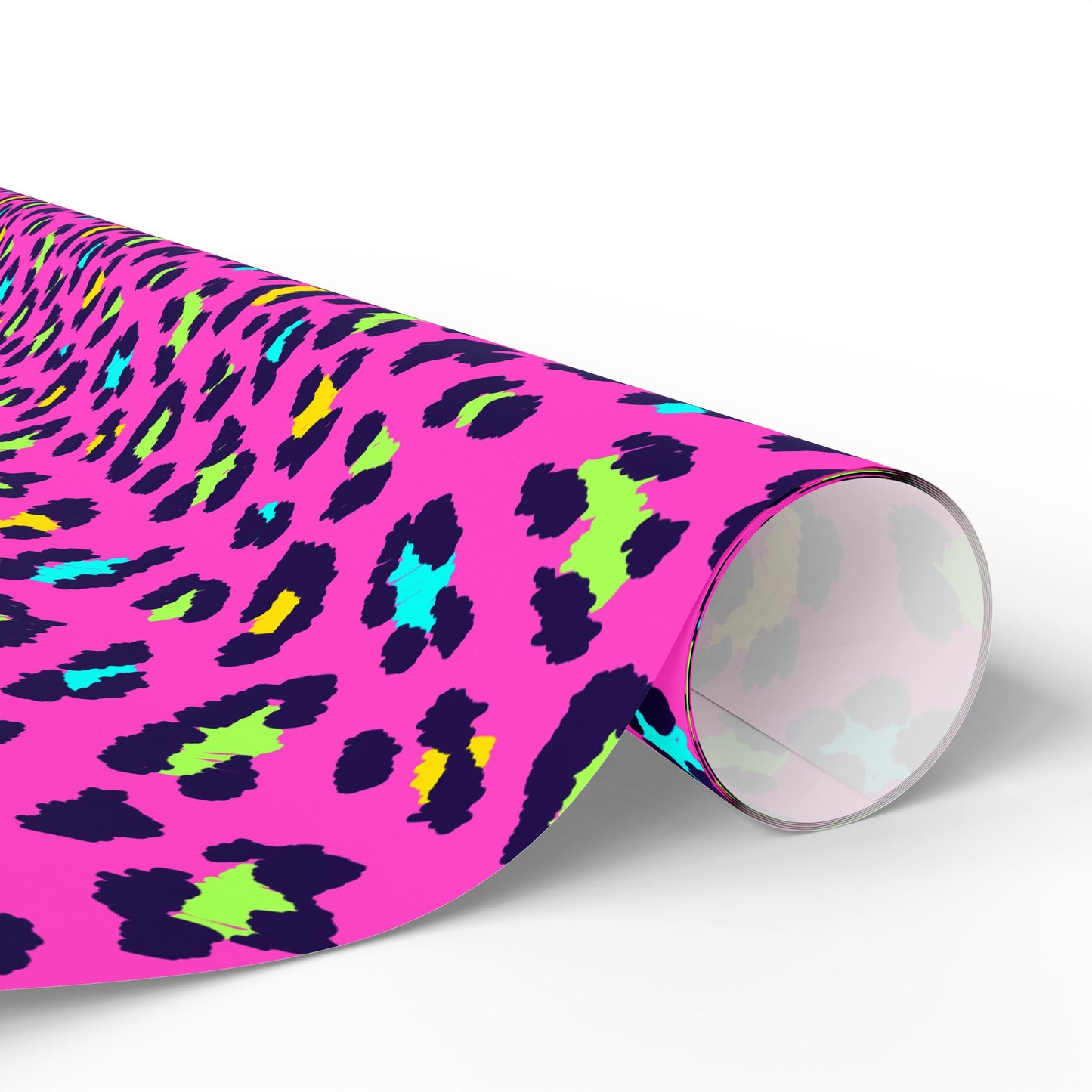 Pink Neon Leopard Wrapping Paper — Bold Animal Print Gift Wrap