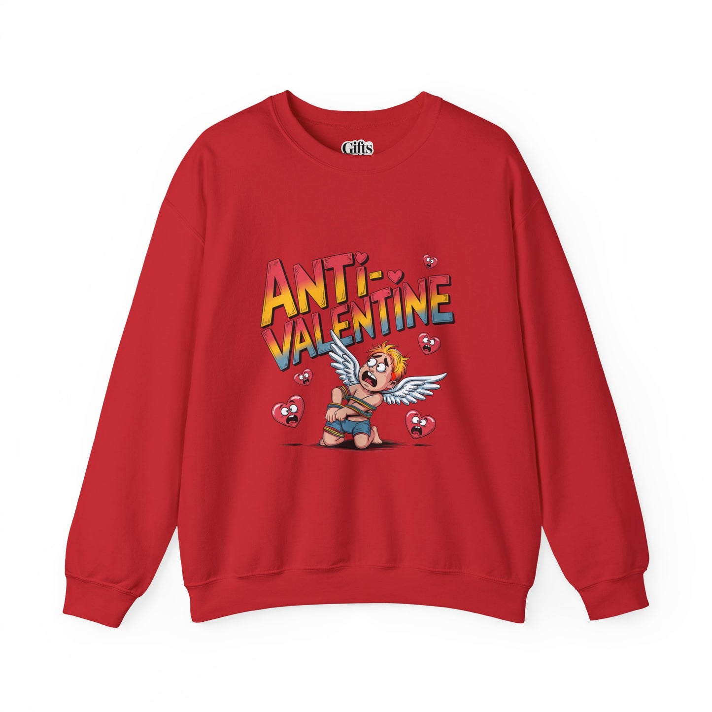 Anti-Valentine Sweatshirt — Funny Cupid Reject Graphic Crewneck