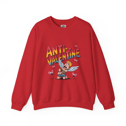 Anti-Valentine Sweatshirt — Funny Cupid Reject Graphic Crewneck