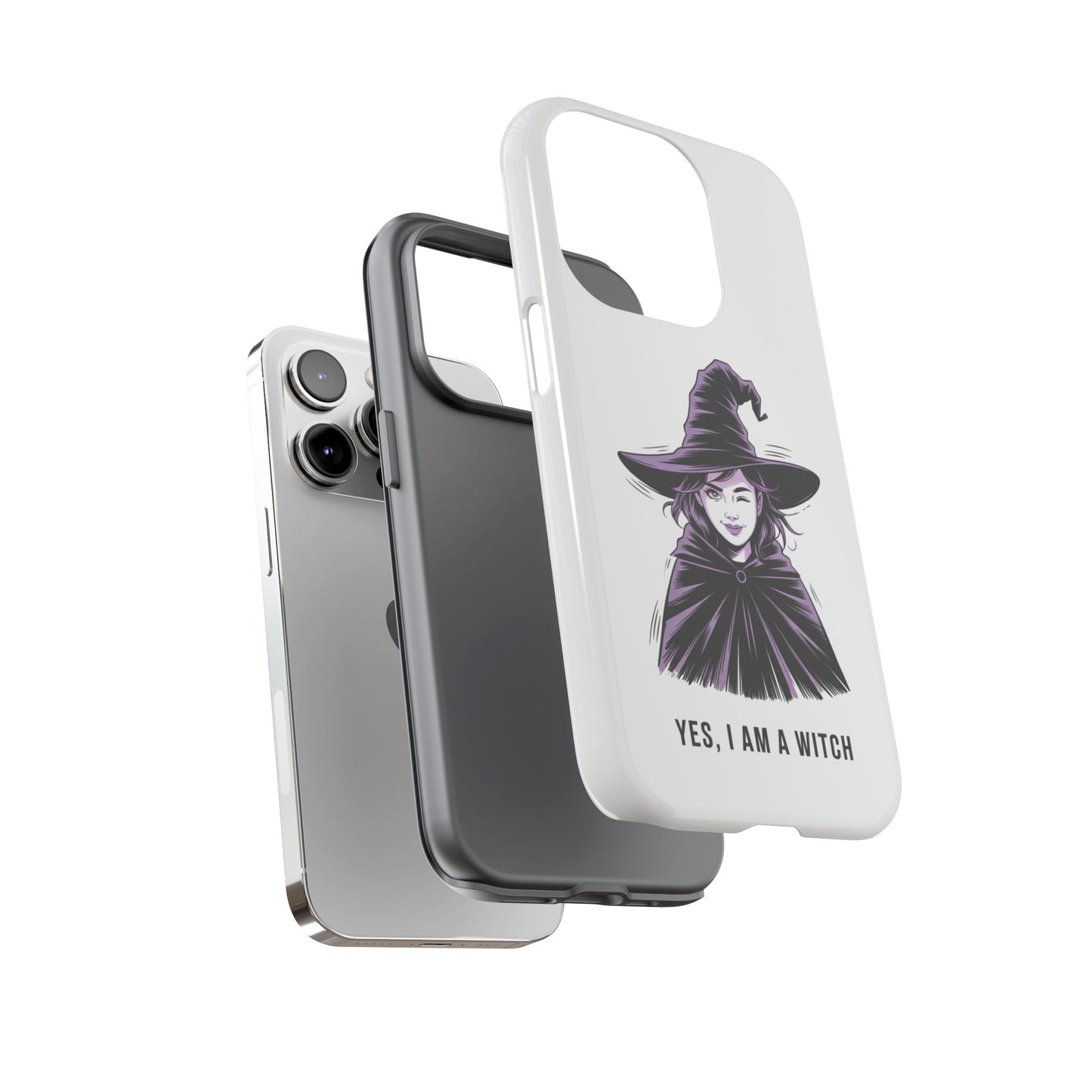 iPhone Yes, I Am a Witch Phone Case — Gothic Witch Illustration Protective Cover