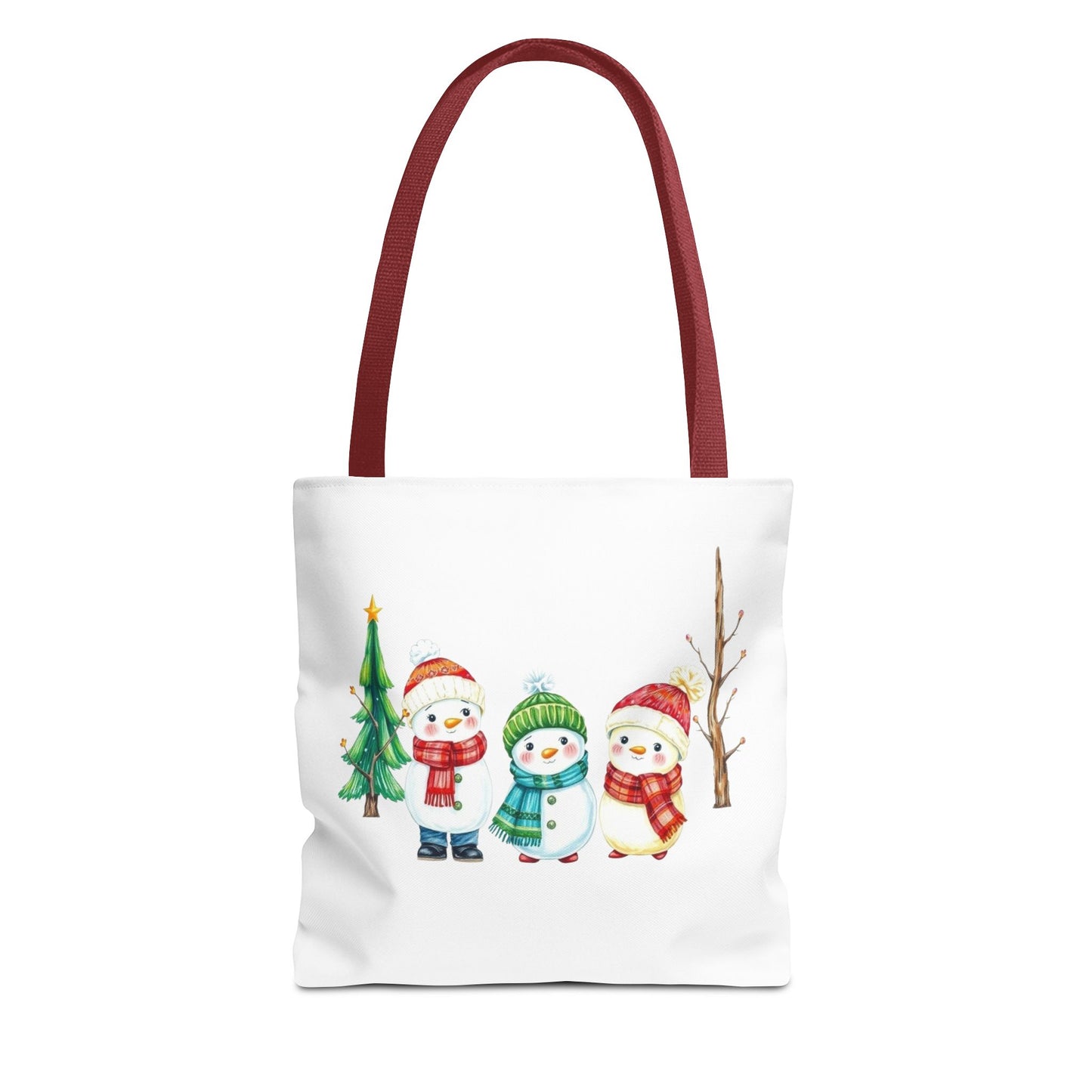 Christmas Snowman Tote Bag — Cute Holiday Winter Market Tote