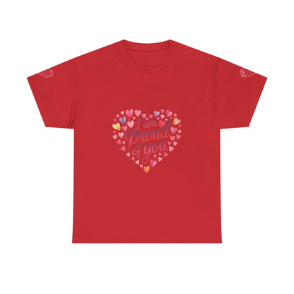 Proud of You Heart T‑Shirt with embroidery