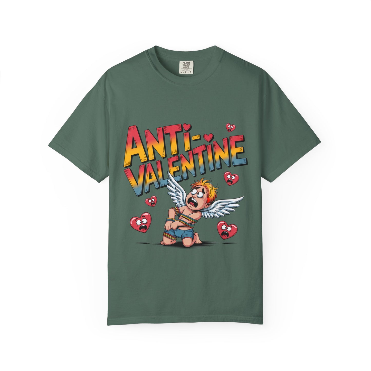 Camiseta anti-San Valentín: Divertida camiseta gráfica con el rechazo de Cupido