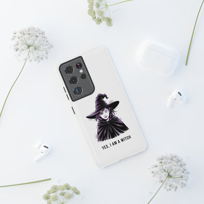 Funda para Samsung — «Sí, soy una bruja» con ilustración de bruja